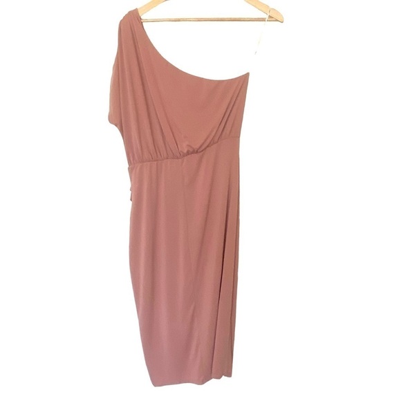 Lulu's Raise A Glass One-Shoulder Midi Dress in Blush Pink, NWOT, Size X-Large - Picture 4 of 13